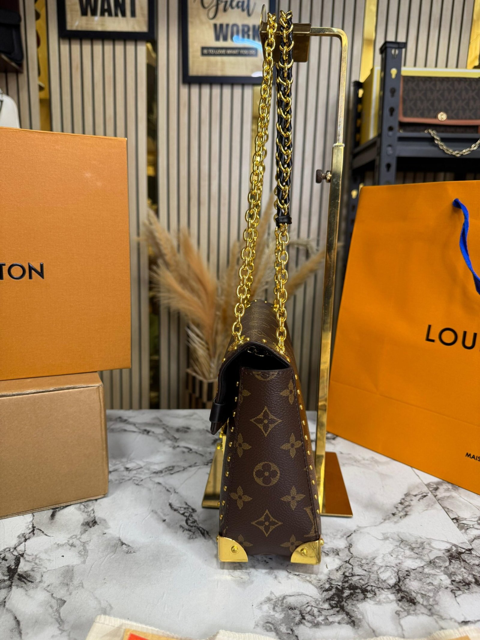 LOUIS VUITTON PETITE MELLE PREMIUM BAG WITH OG DOUBLE BOX AND CARRY BAG 😍☑️