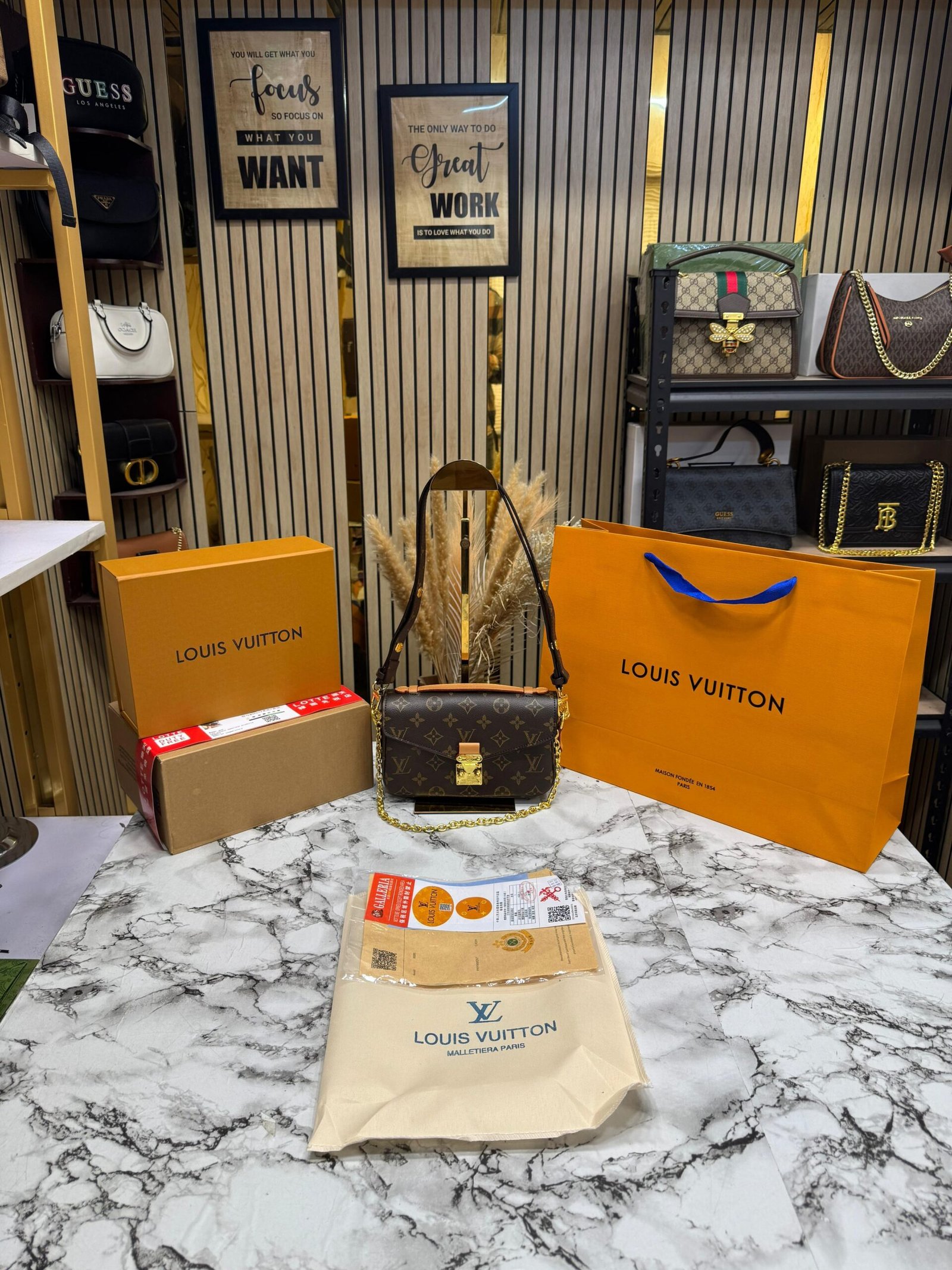 LOUIS VUITTON MENTIS SLING BAG WITH DOUBLE BOX AND ORIGNAL CARRY BAG