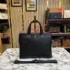 Louis Vuitton Embossed Premium Quality Laptop Bag With Strap (Black)