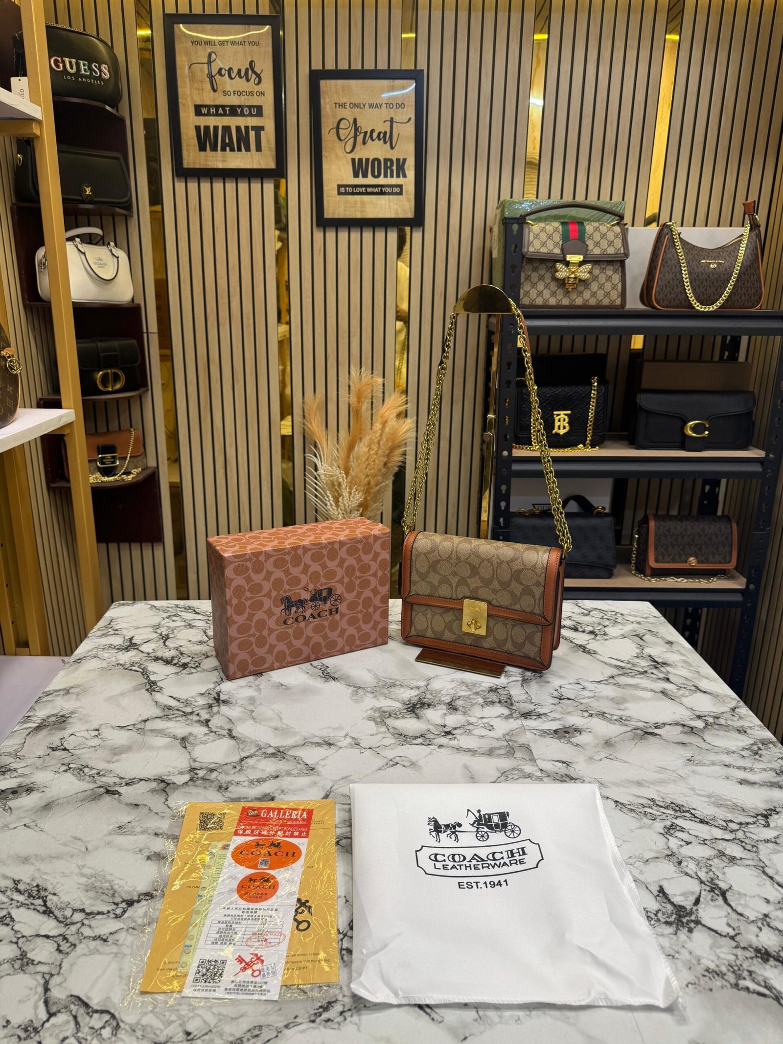 COACH HUTTON CROSS BODY BAG WITH ORIGNAL BOX AND CARRY BAG