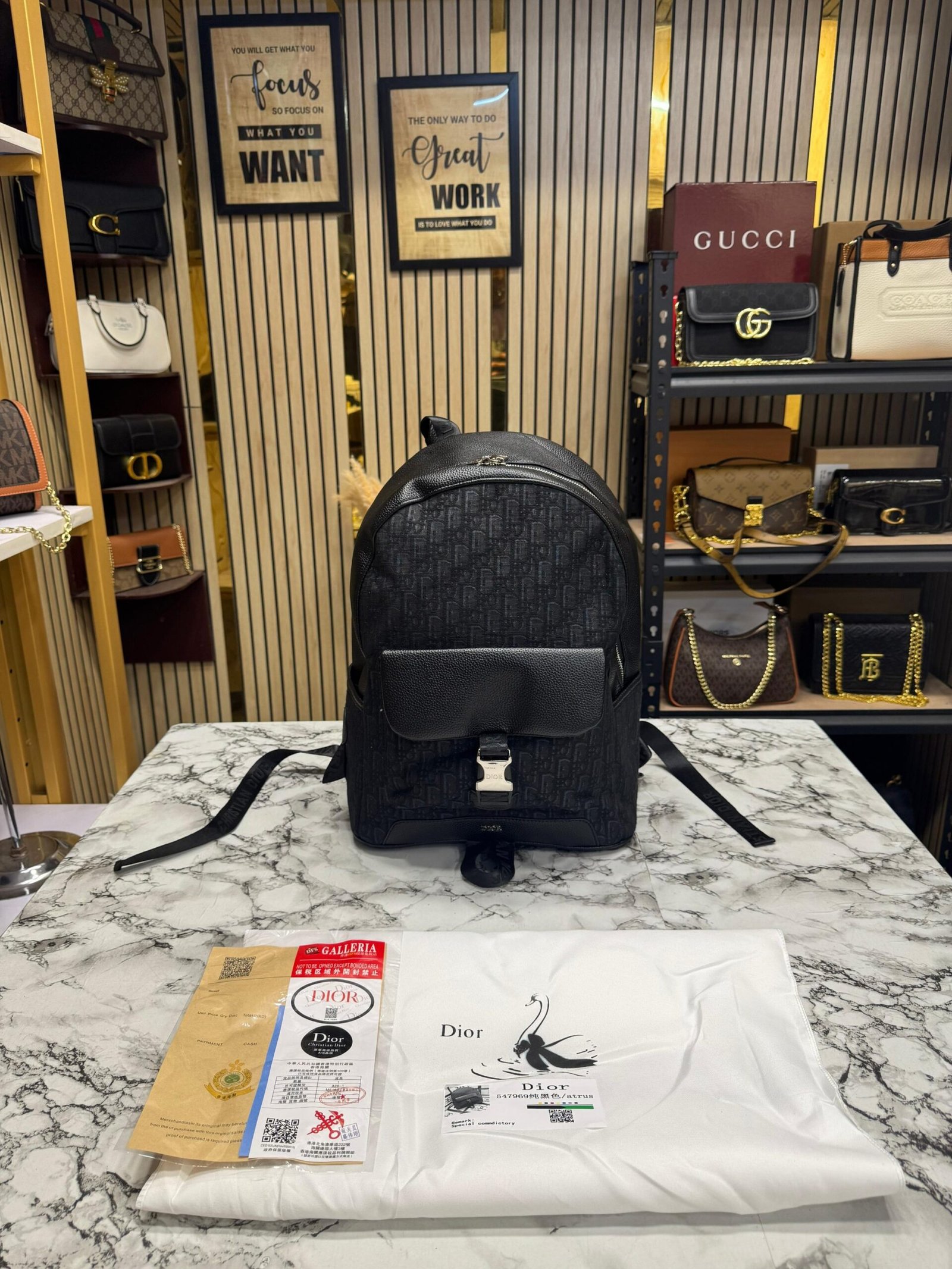 CHRISTIAN DIOR BAG PACK WITH ORIGNAL DUST BAG [PURE LOTTE QUALITY]