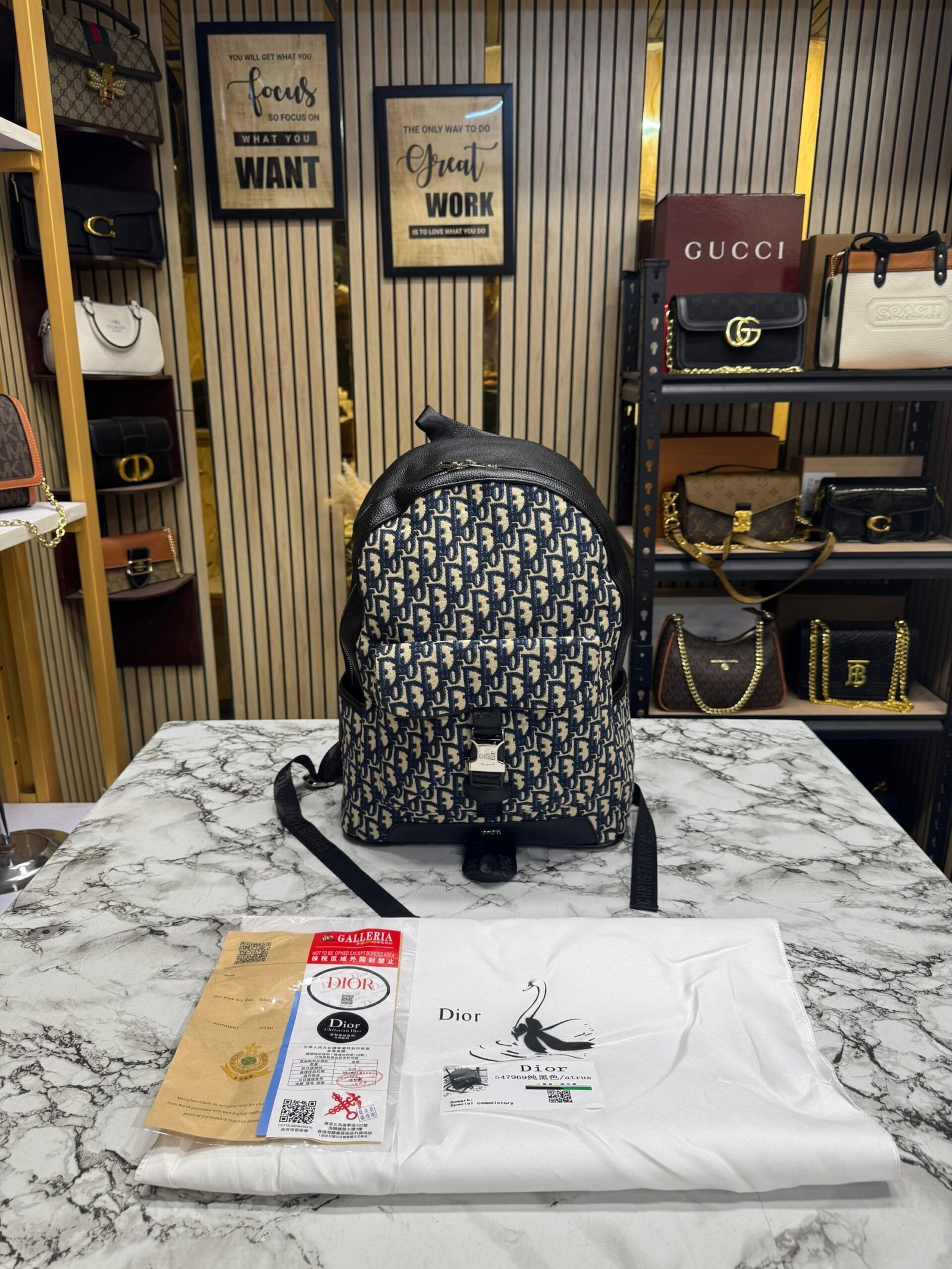 CHRISTIAN DIOR BAG PACK WITH ORIGNAL DUST BAG [PURE LOTTE QUALITY]