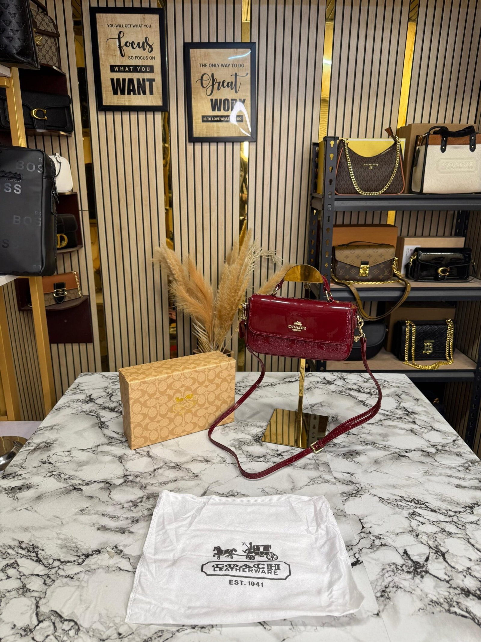 COACH HAILEY PREMIUM BAG WITH ORIGNAL BOX PACKING