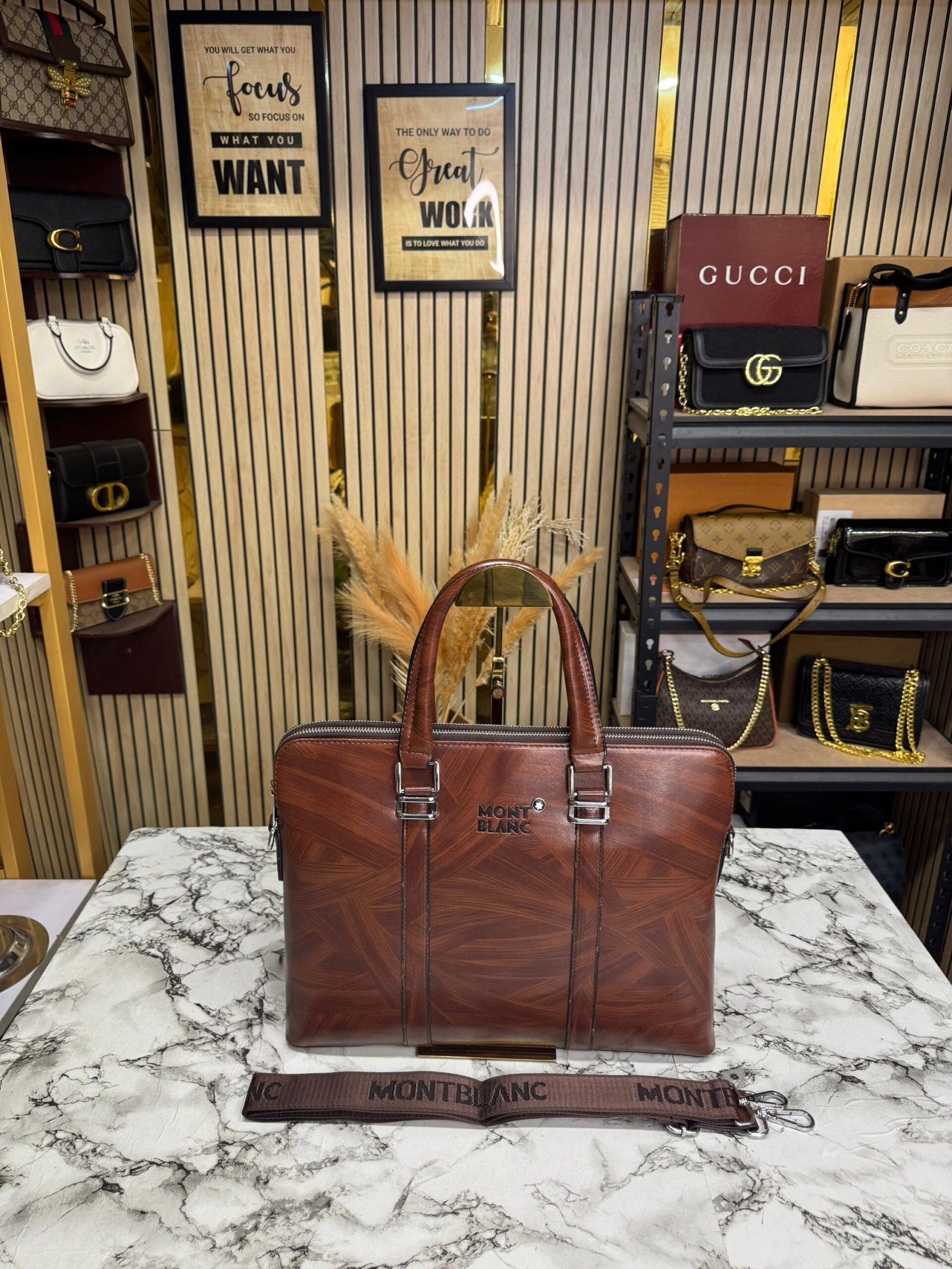 MONT BLANC LAPTOP BAG WITH DUST BAG PACKING