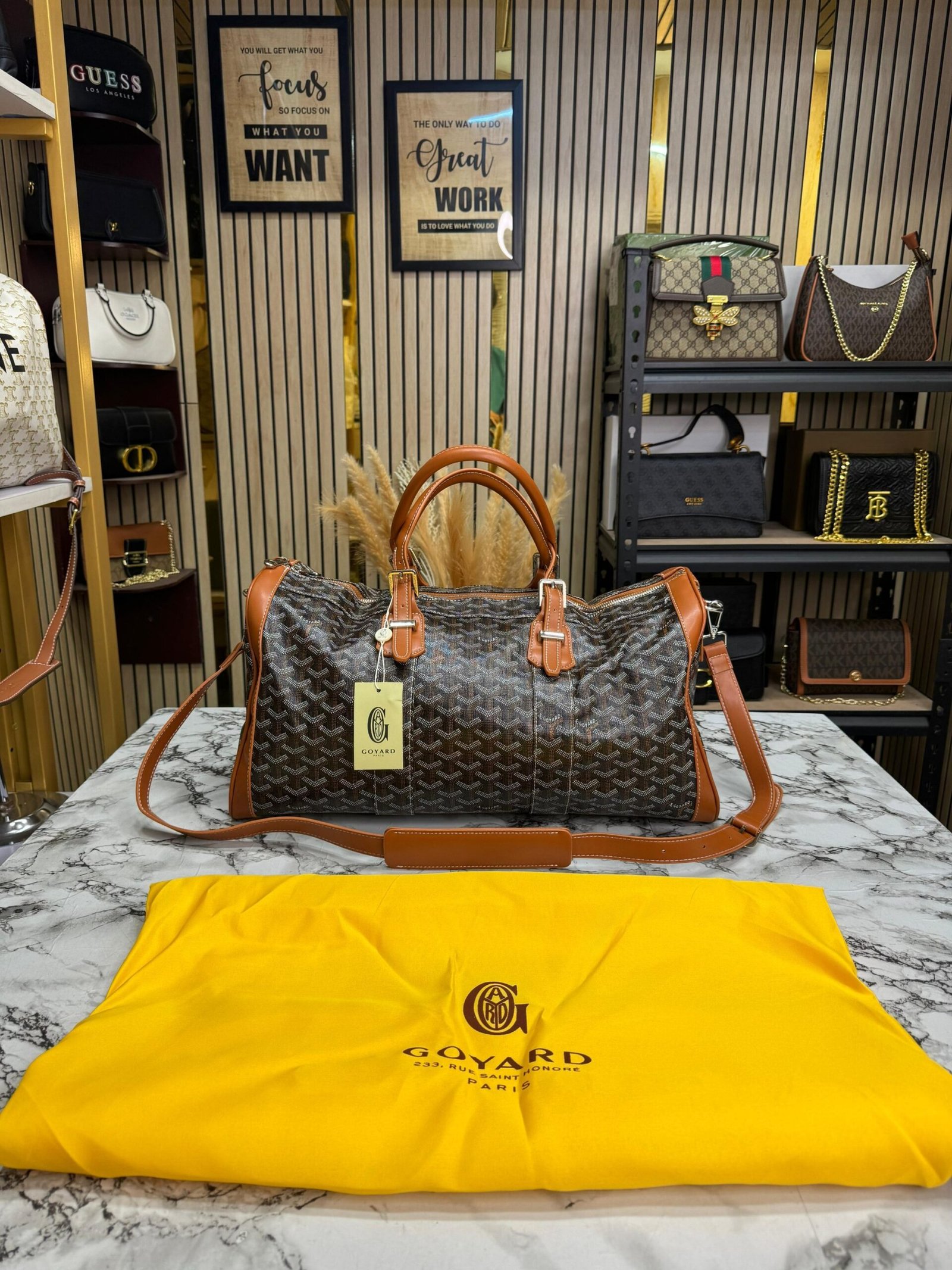 GOYARD PREMIUM DUFFLE BAG WITH DUST BAG PACKING