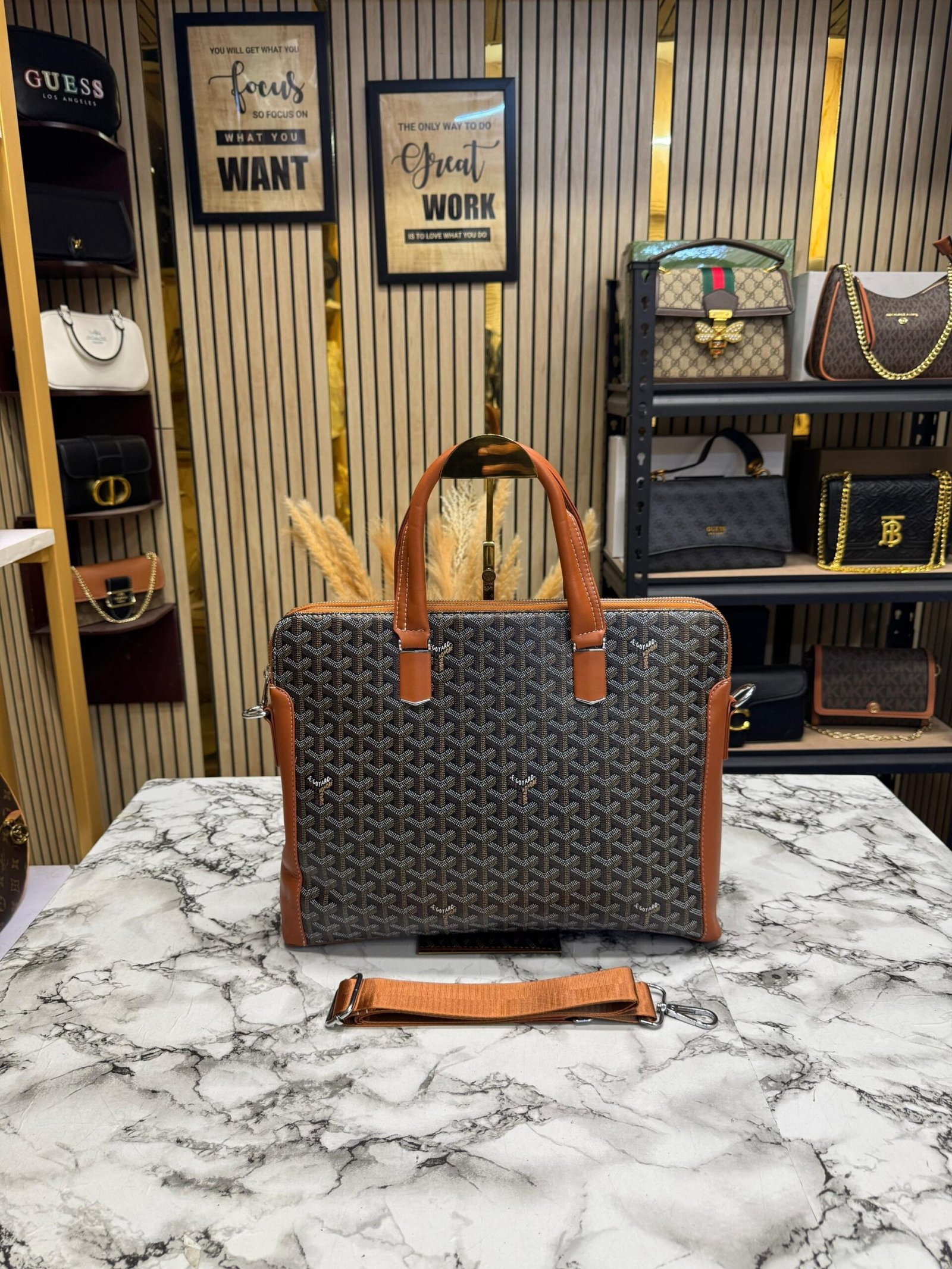 GOYARD LAPTOP BAG WITH DUST BAG PACKING