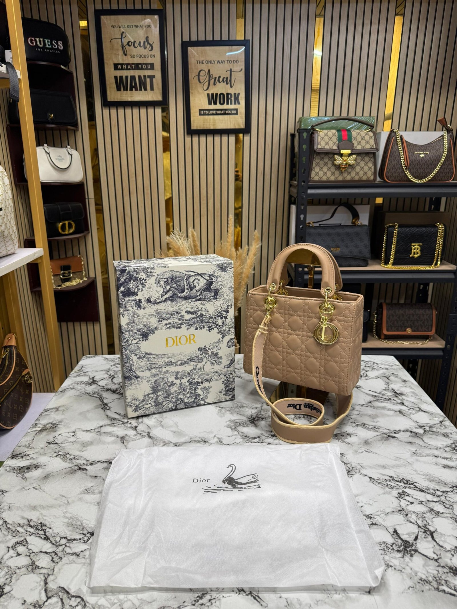 CHRISTIAN DIOR LADY WITH ORIGNAL BOX AND CARRY BAG