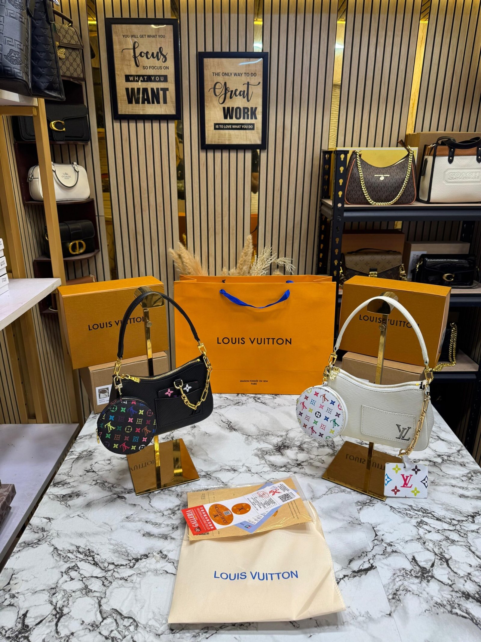 LOUIS VUITTON EPI MARELLINI PREMIUM BAG WITH DOUBLE BOX AND CARRY BAG