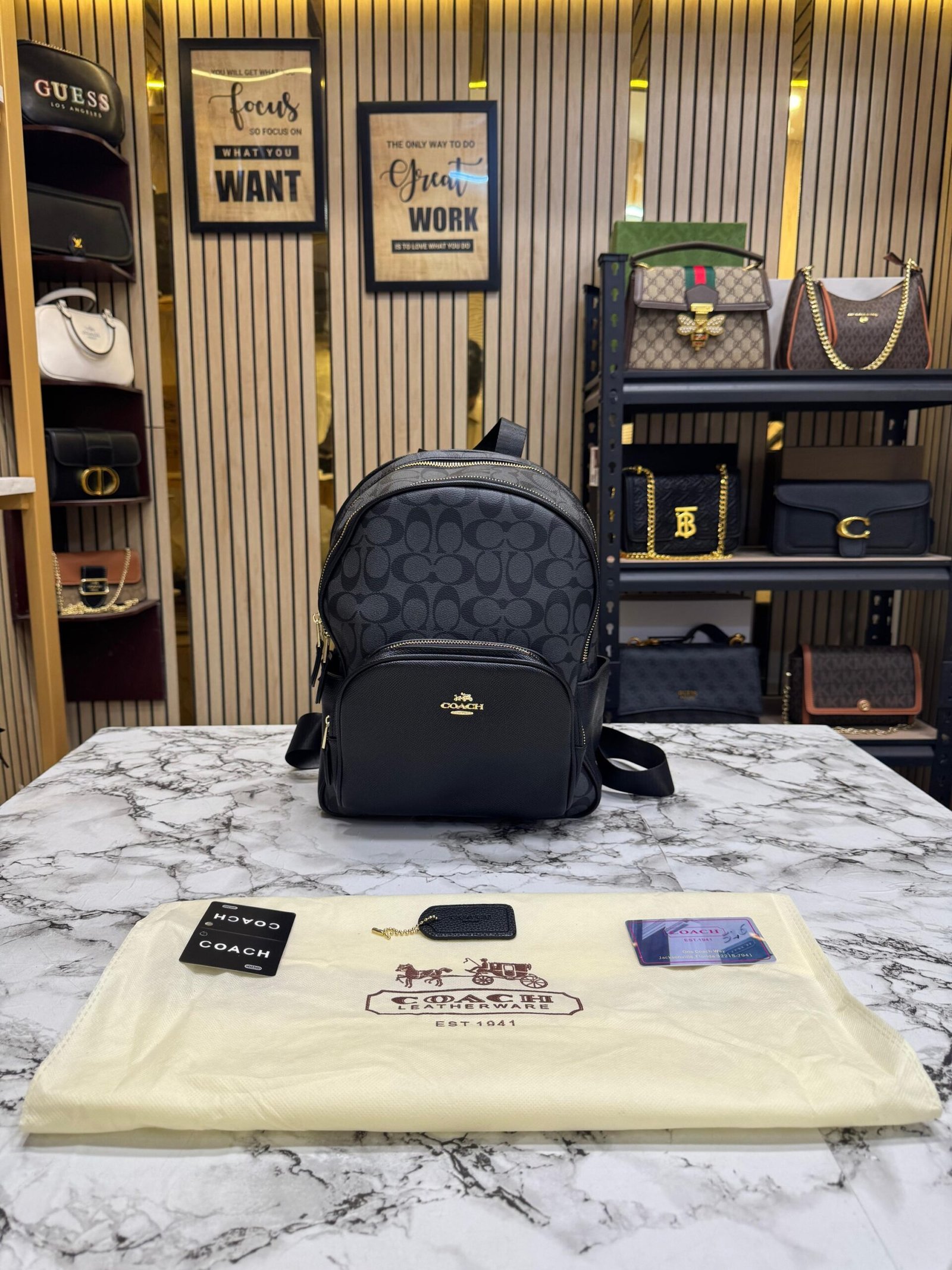 COACH COURT BAG PACK WITH DUST BAG PACKING